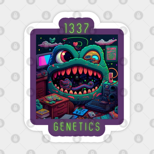 1337 Monster Sticker by 1337 Genetics